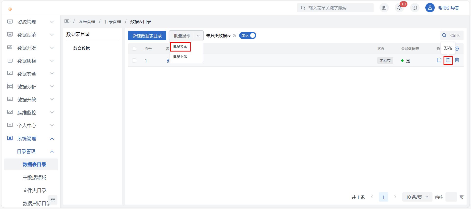 目录发布