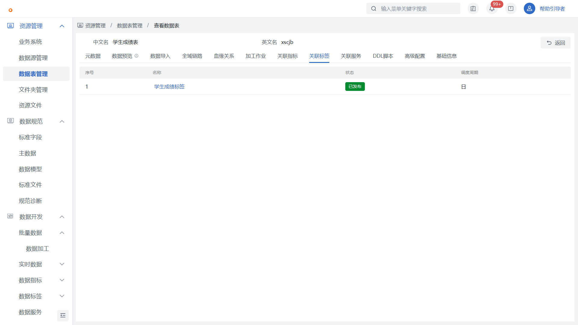 表详情